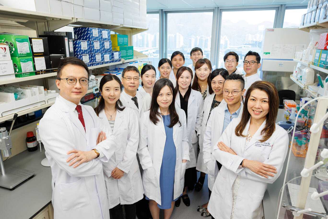 Co-director Professor Francis Chan with Key Principle Investigators; MagIC has attracted experienced scientists spanning across disciplines of medicine, microbiology, biology, food science and bioinformatics.