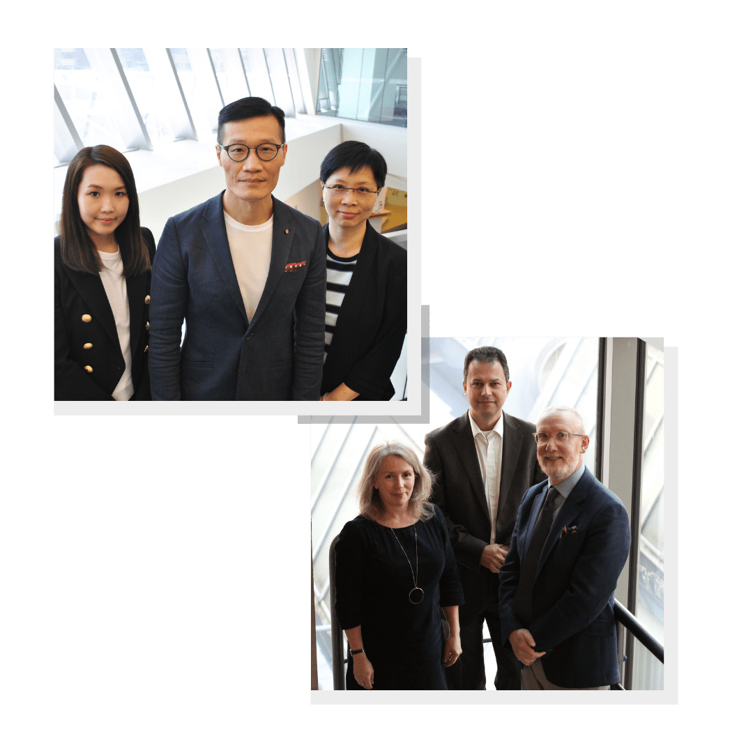 AiDLab Management, from top left: Dr. Jeanne Tan, Prof. Calvin Wong, Dr. Kit-lun Yick; from bottom left: Dr. Emma Wakelin, Prof. Naren Barfield, Prof. Paul Anderson.